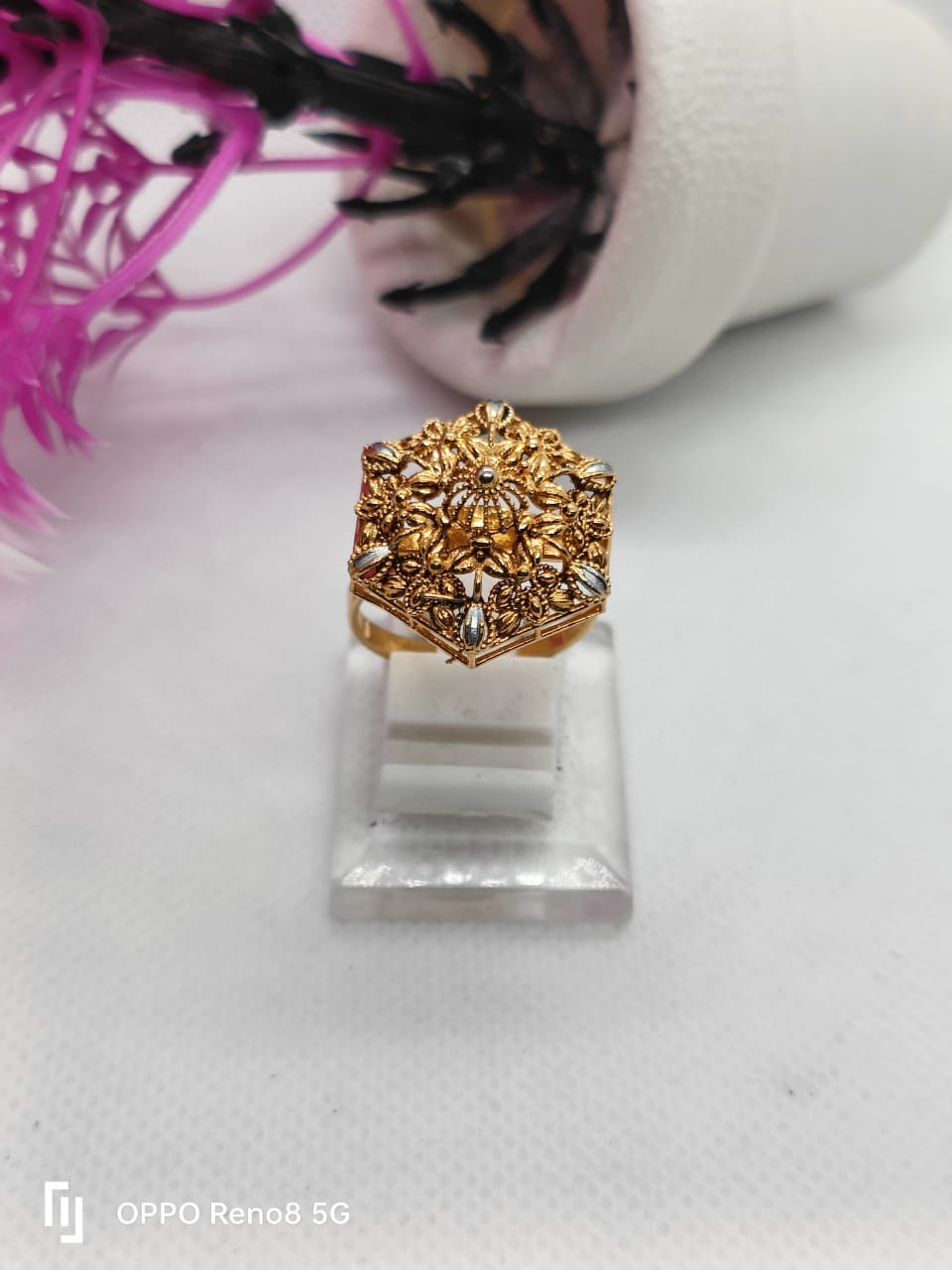 3D 22k gold plated ring 3 year warranty ija111