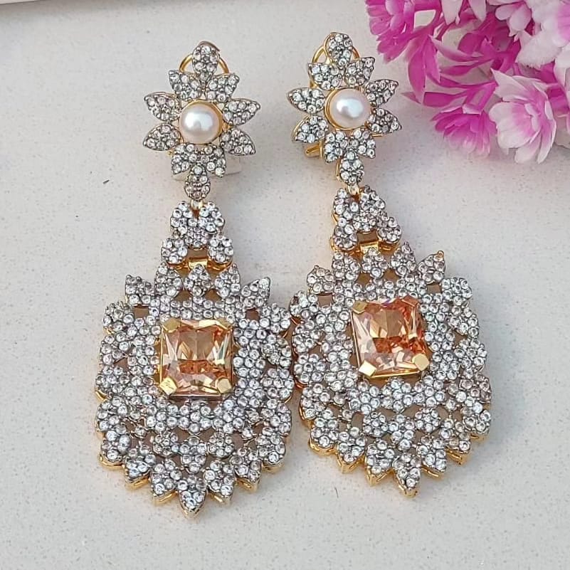 Gold polish Diamond earrings original judao work/ fpc-34