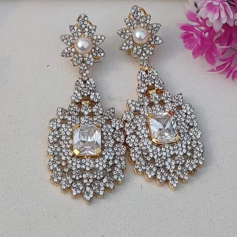 Gold polish Diamond earrings original judao work/ fpc-34