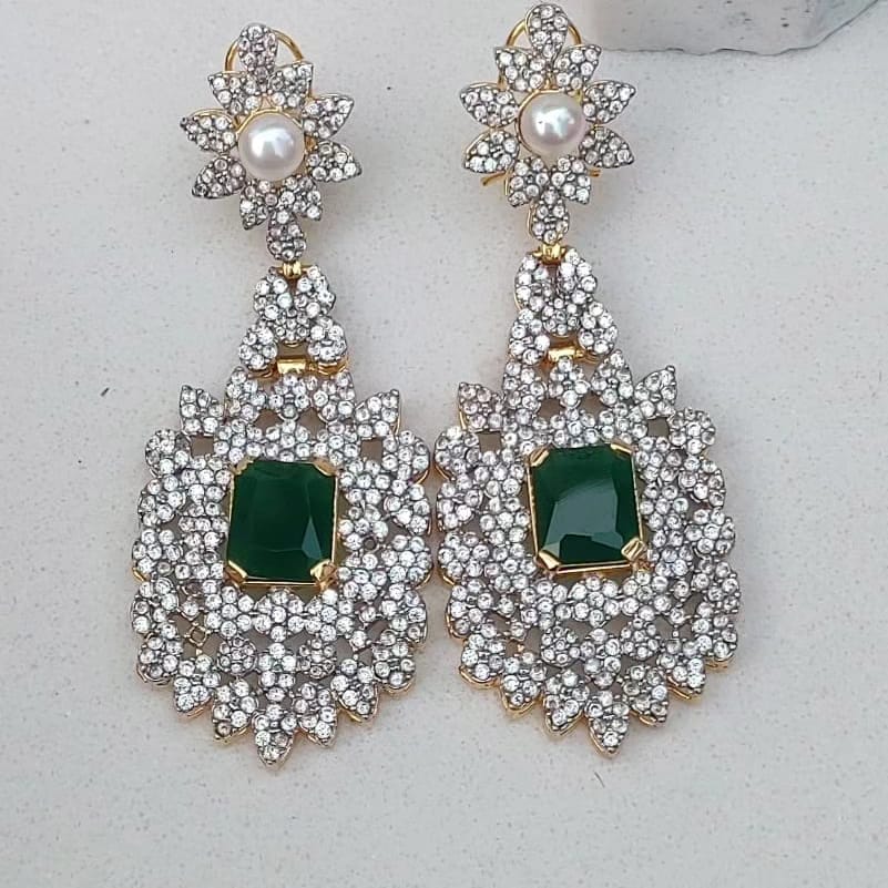 Gold polish Diamond earrings original judao work/ fpc-34