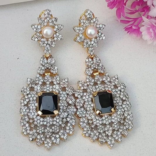 Gold polish Diamond earrings original judao work/ fpc-34